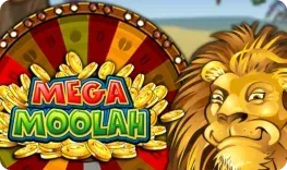 Machine à sous à jackpot progressif Mega Moolah de Microgaming sur Dragonia Casino
